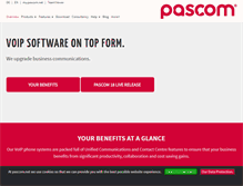 Tablet Screenshot of pascom.net